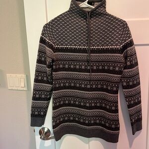 Mock neck merino wool sweater